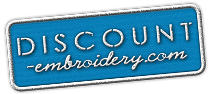 Custom Embroidered  Patch Logo with a merrowed border from Discount Embroidery.com