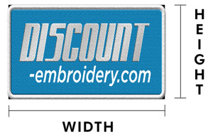 Custom Patches Measurement from Discount Embroidery.com