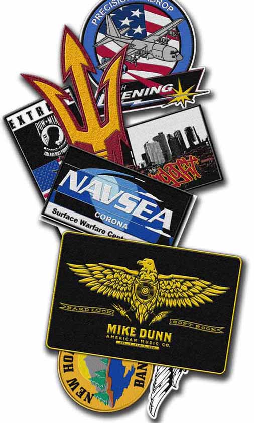 Custom Embroidered Patch Collection from Discount Embroidery.com